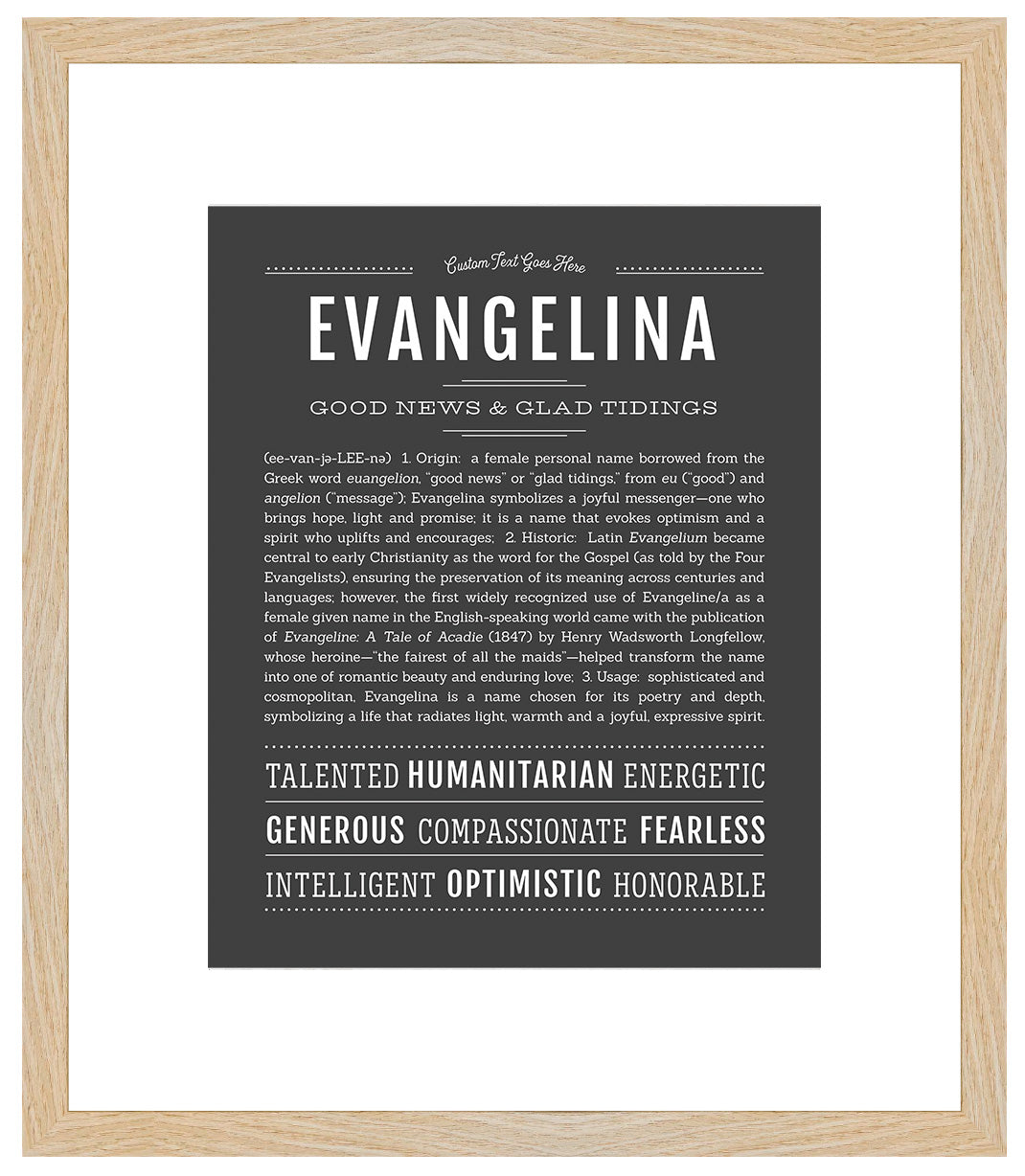 Evangelina | Name Art Print
