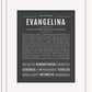 Evangelina | Name Art Print
