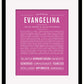Evangelina | Name Art Print