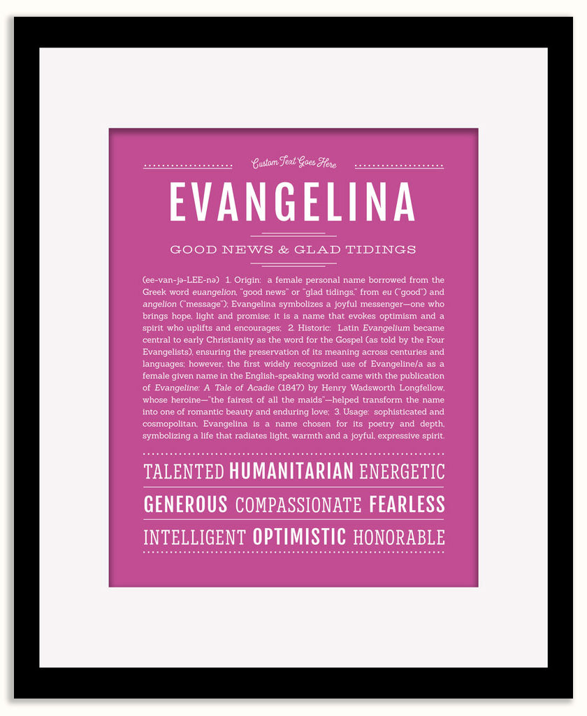 Evangelina | Name Art Print