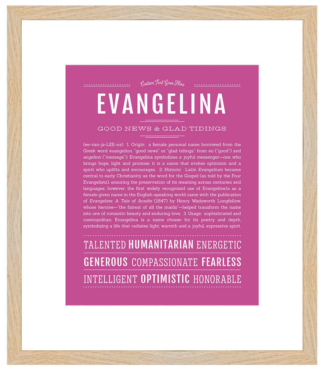 Evangelina | Name Art Print