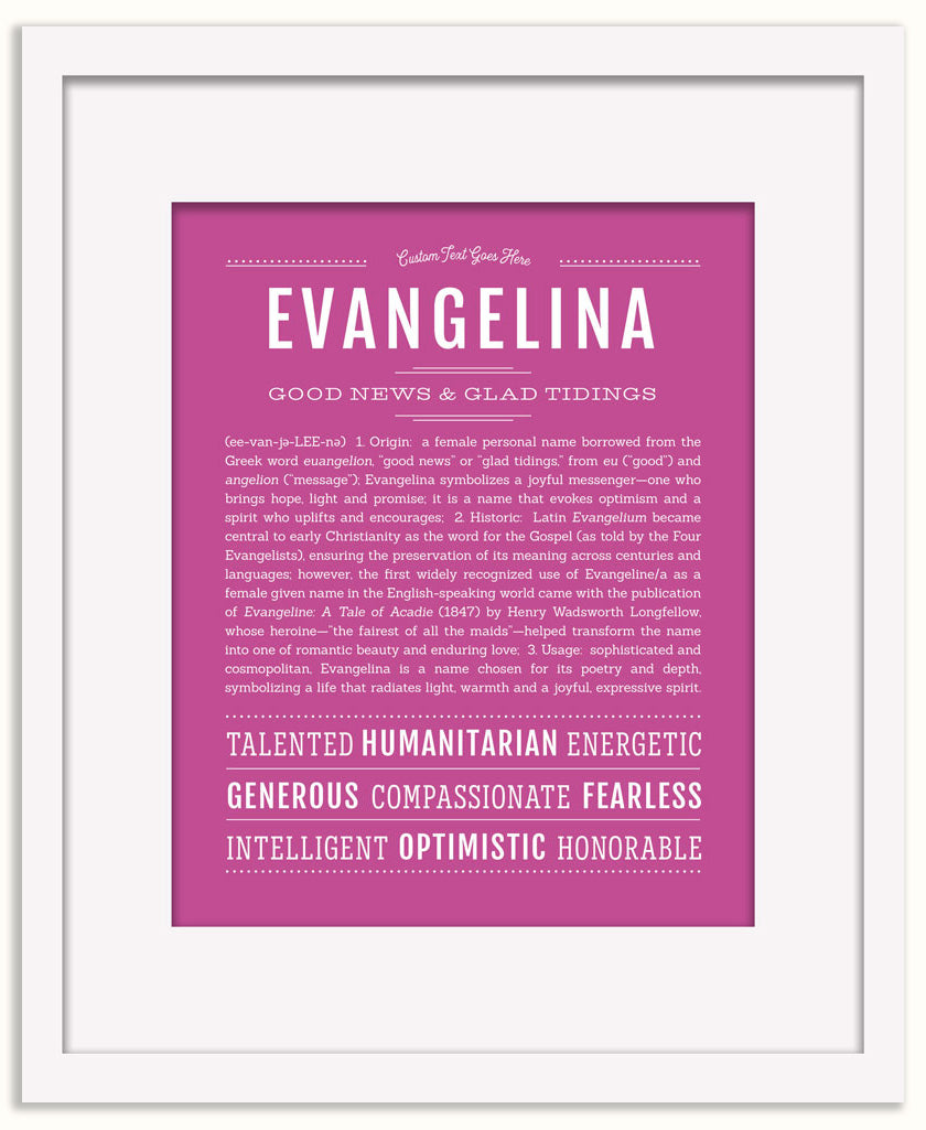 Evangelina | Name Art Print
