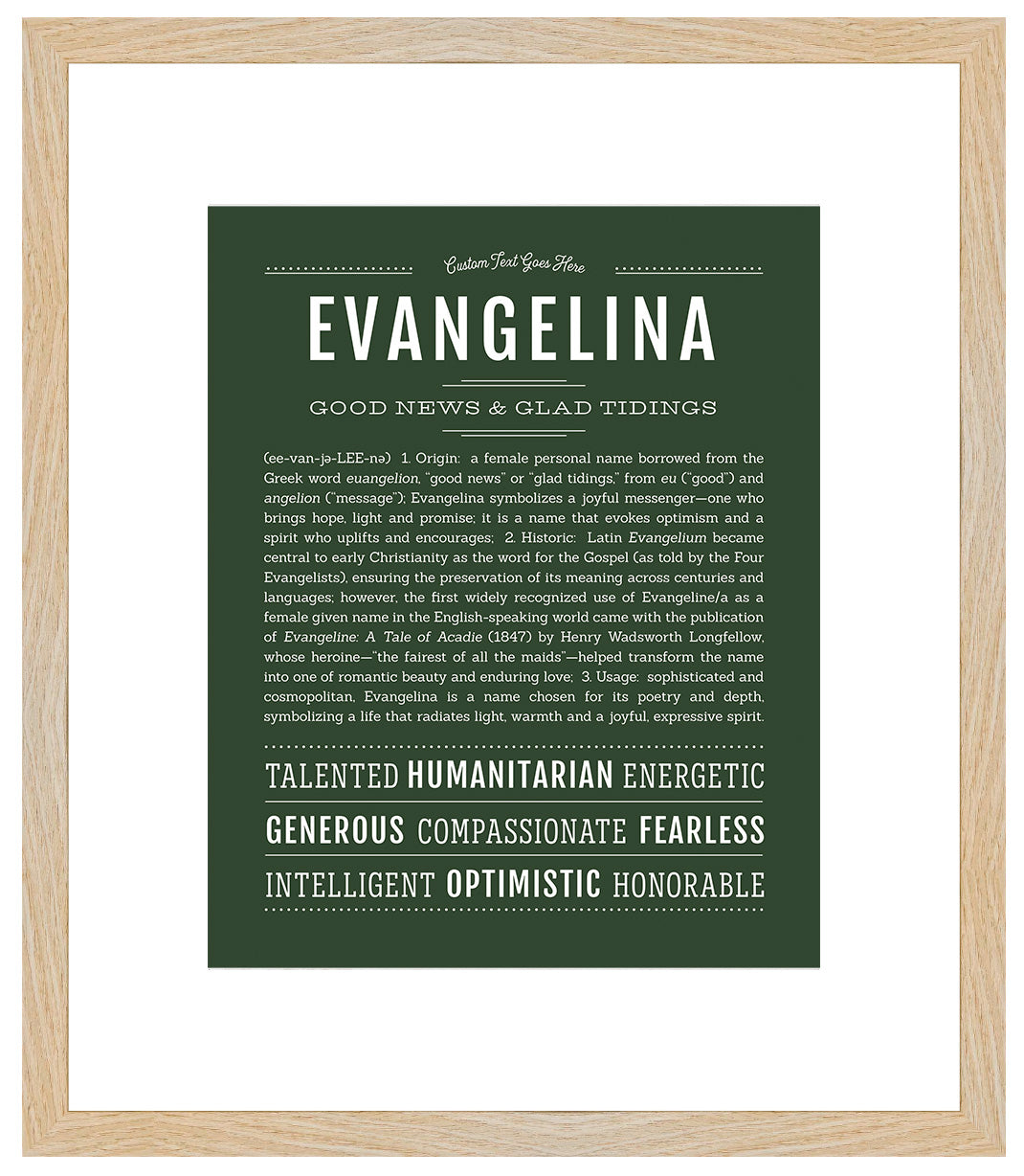 Evangelina | Name Art Print