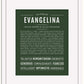 Evangelina | Name Art Print