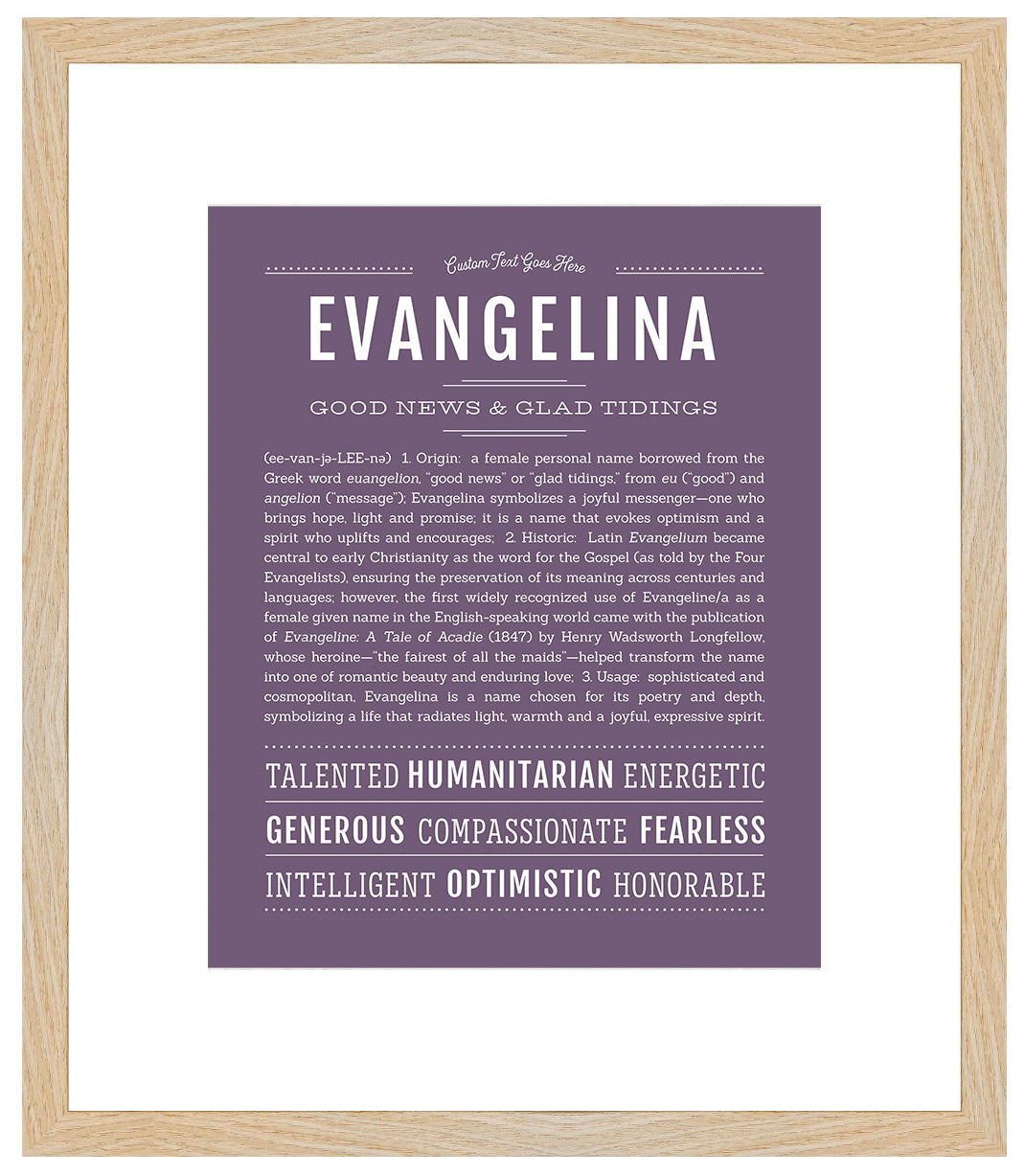 Evangelina | Name Art Print
