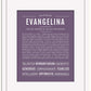 Evangelina | Name Art Print