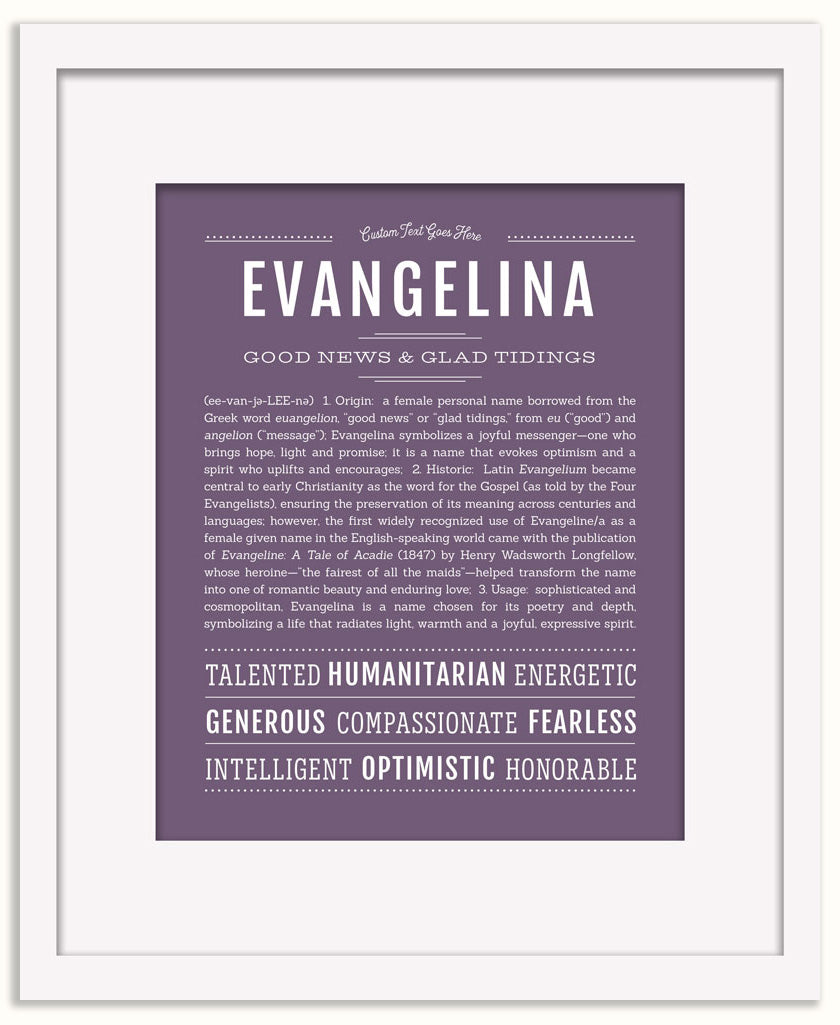 Evangelina | Name Art Print