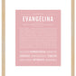 Evangelina | Name Art Print