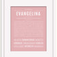 Evangelina | Name Art Print