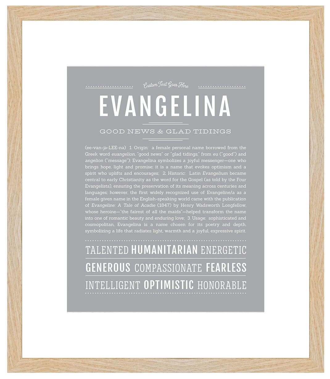Evangelina | Name Art Print