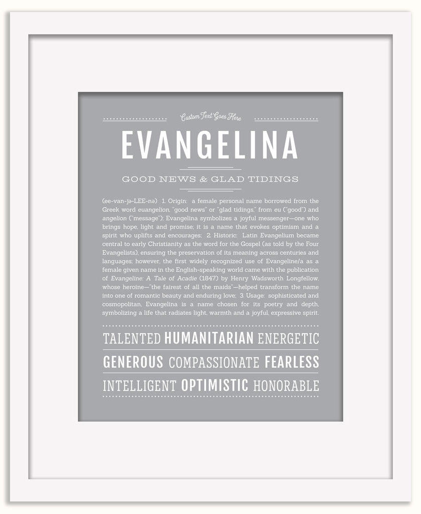 Evangelina | Name Art Print