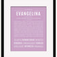 Evangelina | Name Art Print