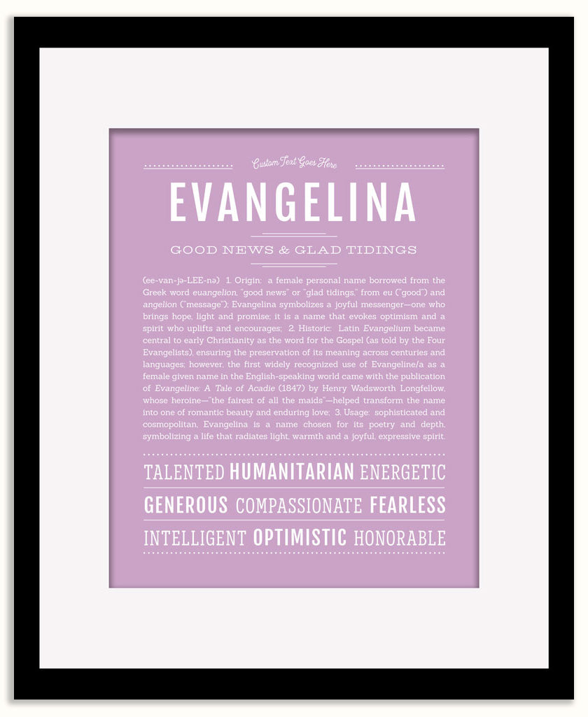 Evangelina | Name Art Print