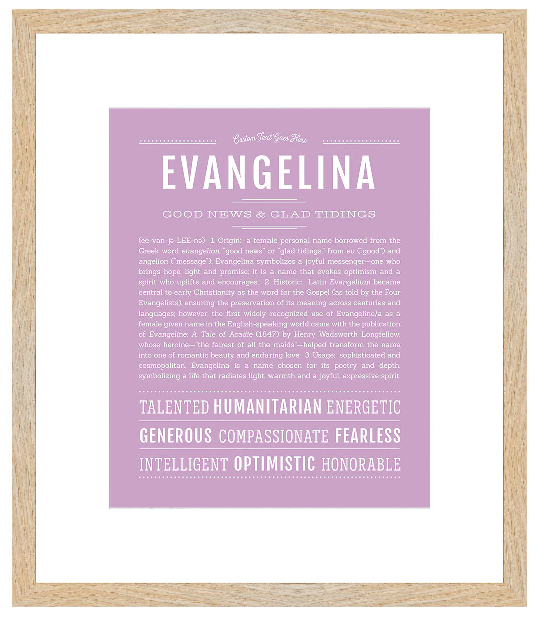 Evangelina | Name Art Print