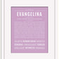 Evangelina | Name Art Print