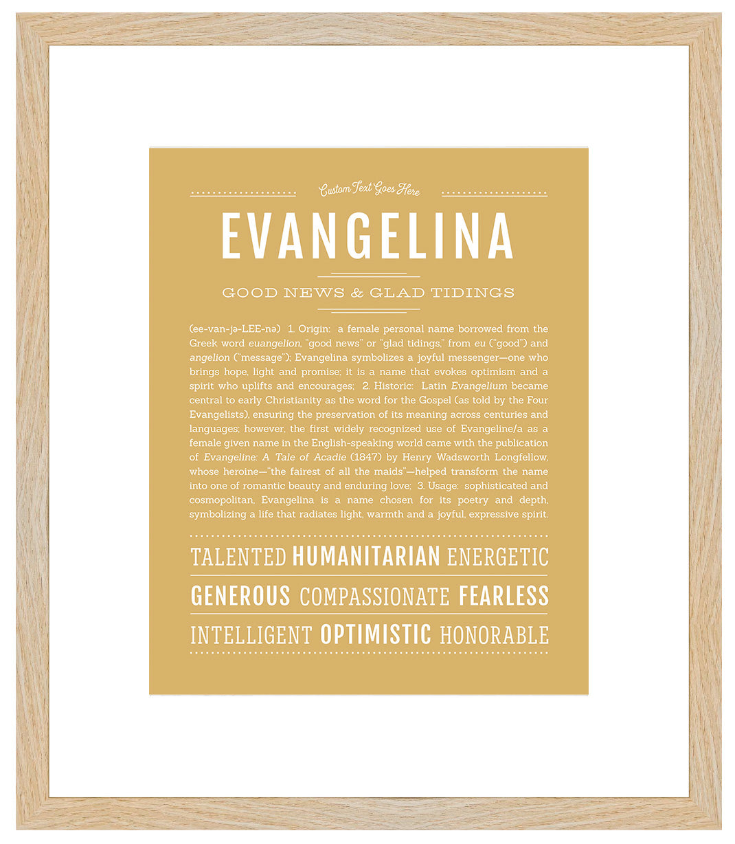 Evangelina | Name Art Print