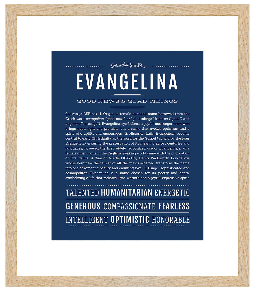 Evangelina | Name Art Print