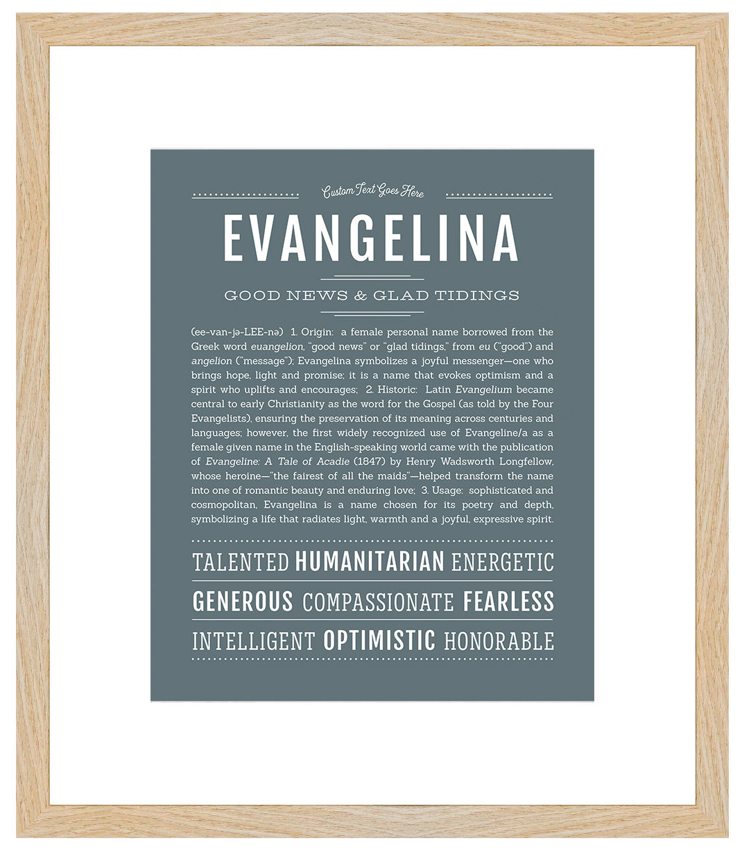 Evangelina | Name Art Print