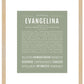 Evangelina | Name Art Print