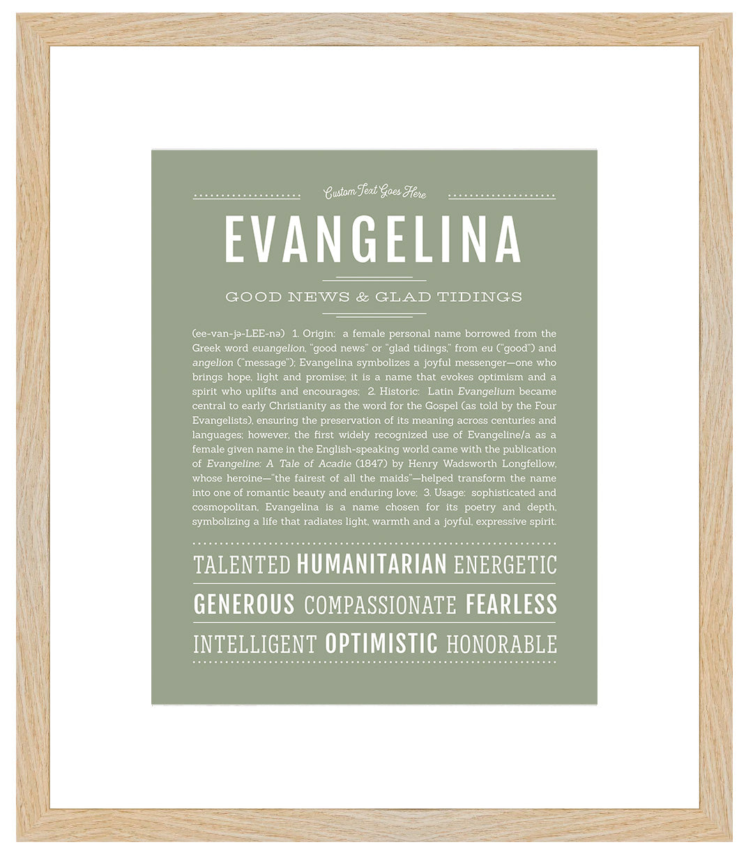 Evangelina | Name Art Print