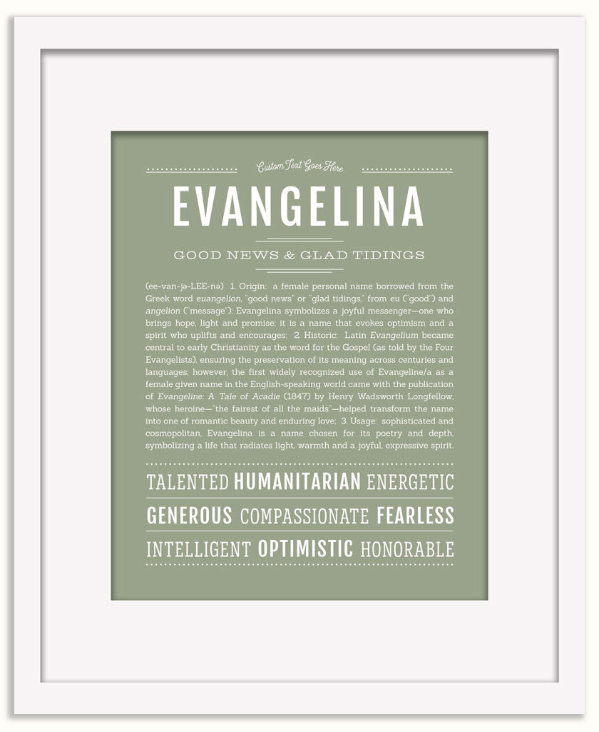 Evangelina | Name Art Print