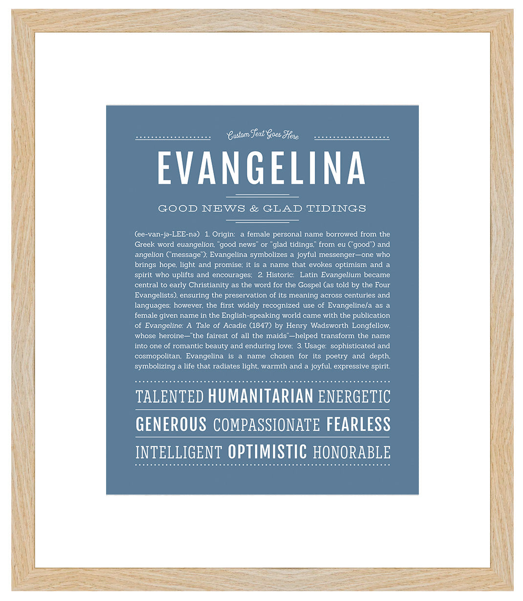 Evangelina | Name Art Print