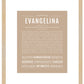 Evangelina | Name Art Print