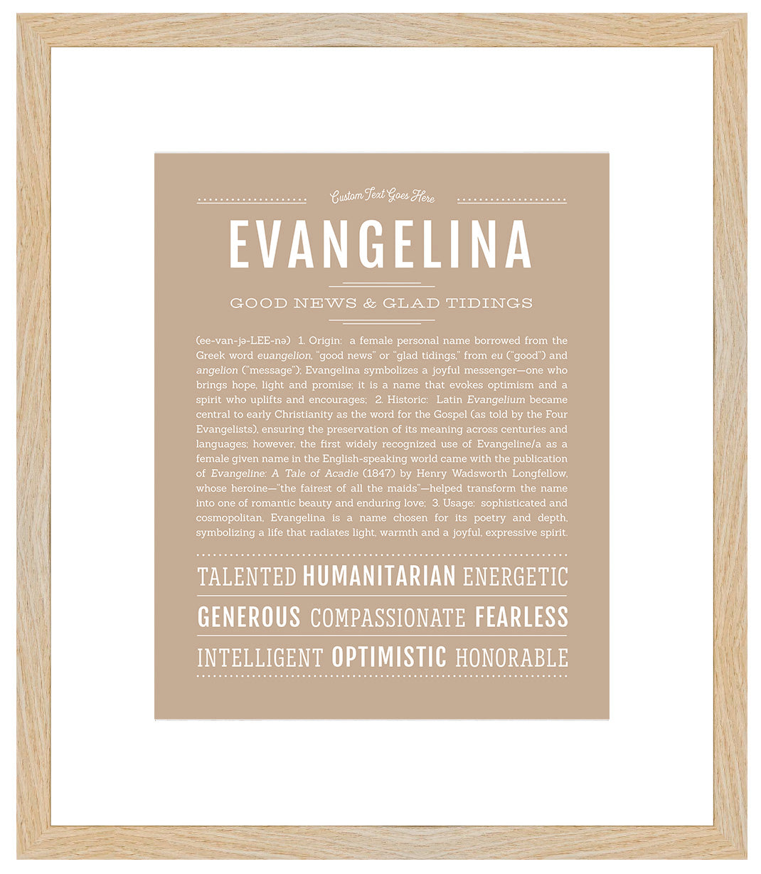 Evangelina | Name Art Print
