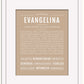 Evangelina | Name Art Print
