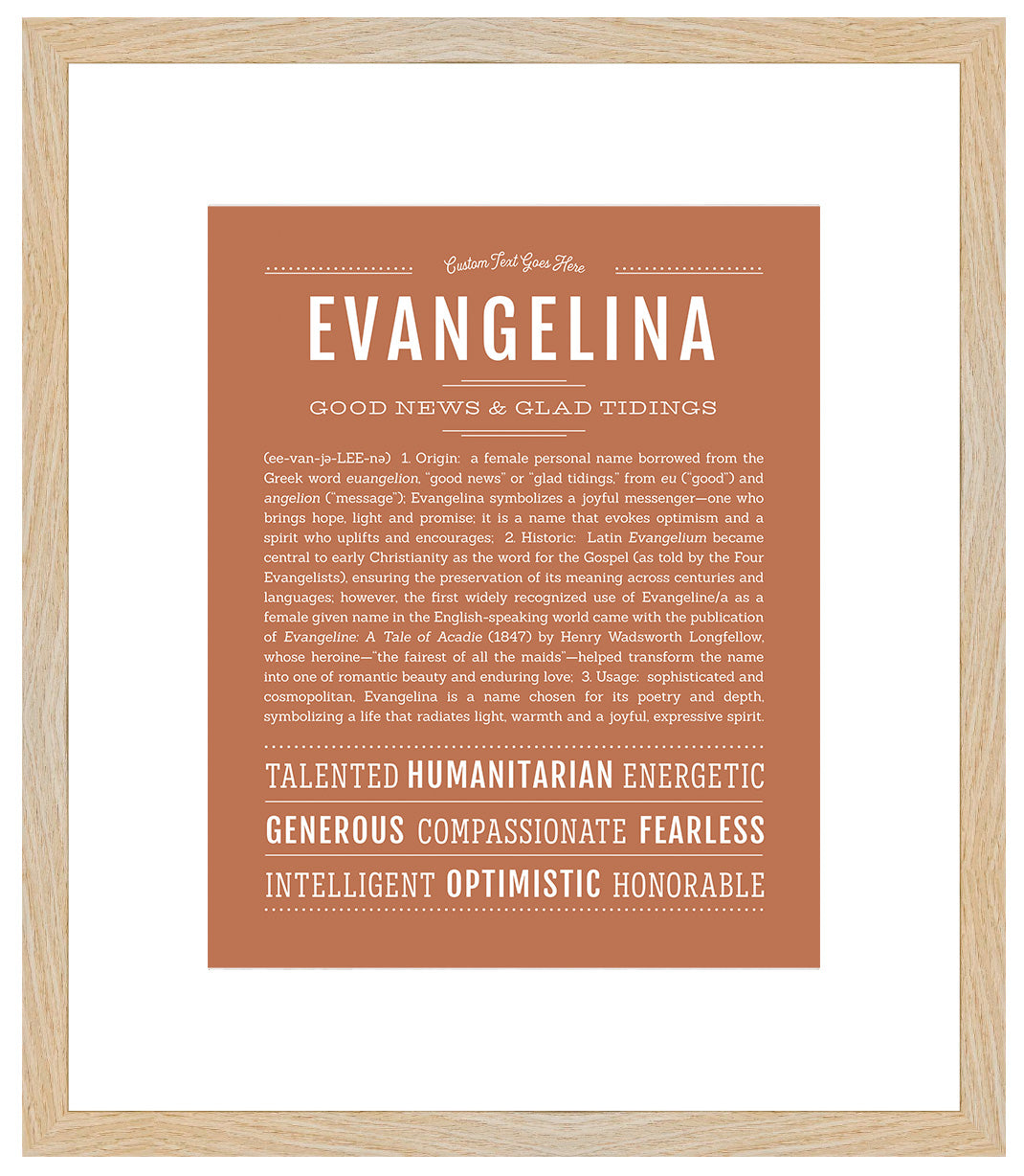 Evangelina | Name Art Print