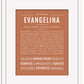 Evangelina | Name Art Print