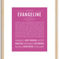 Evangeline | Name Art Print