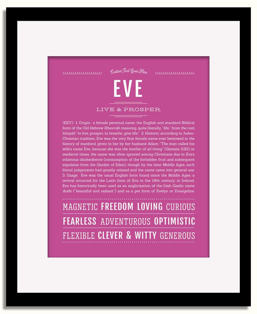 Frame Options | Dark Pink | Black Frame, Matted