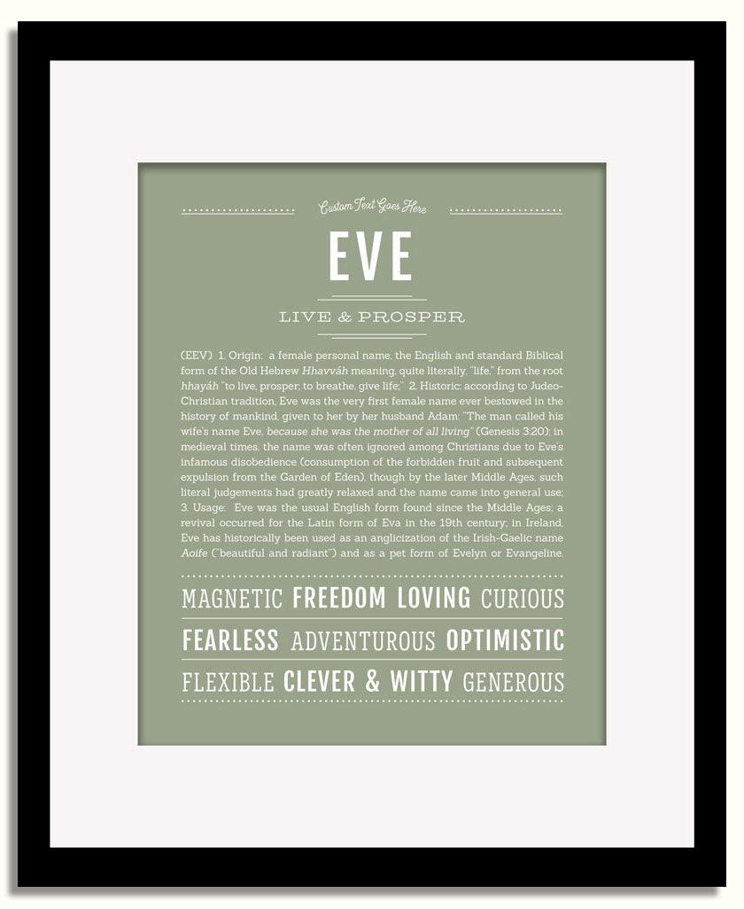 Frame Options | Sage | Black Frame, Matted