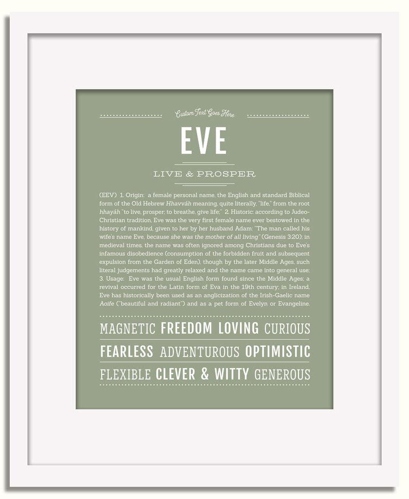 Frame Options | Sage | White Frame, Matted