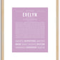 Evelyn | Name Art Print