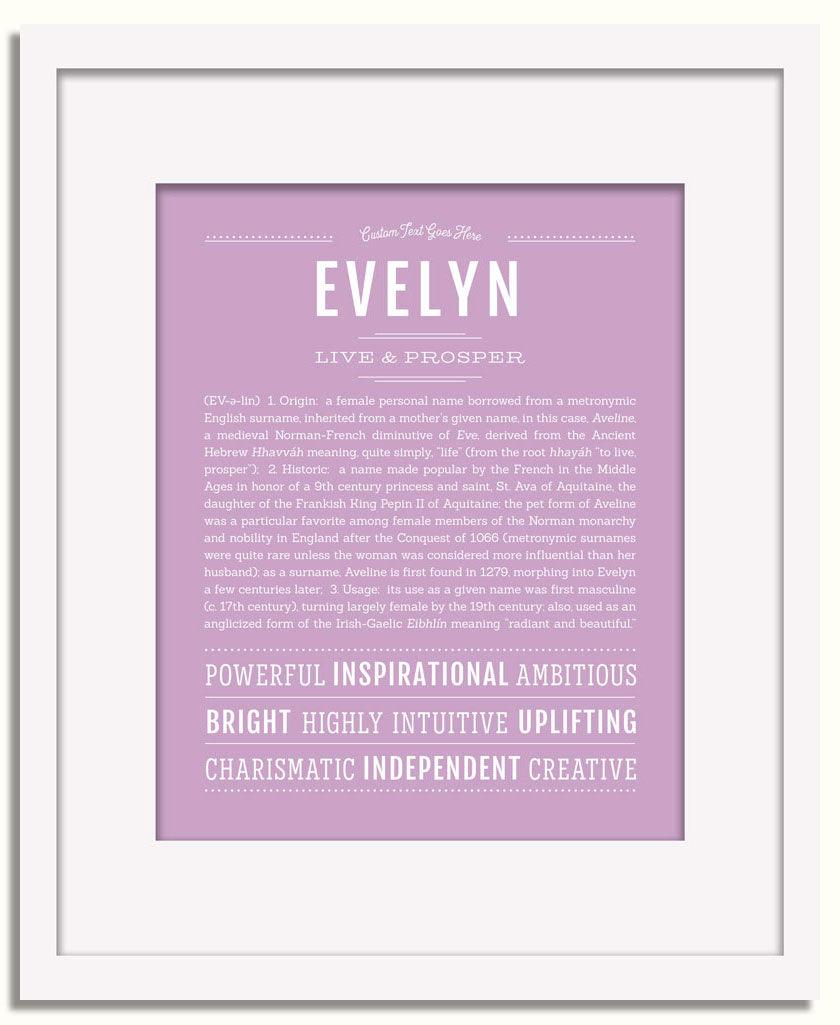 Frame Options | Lilac | White Frame, Matted