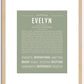 Evelyn | Name Art Print