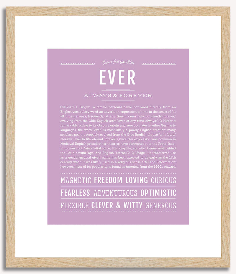 Ever (female) | Name Art Print