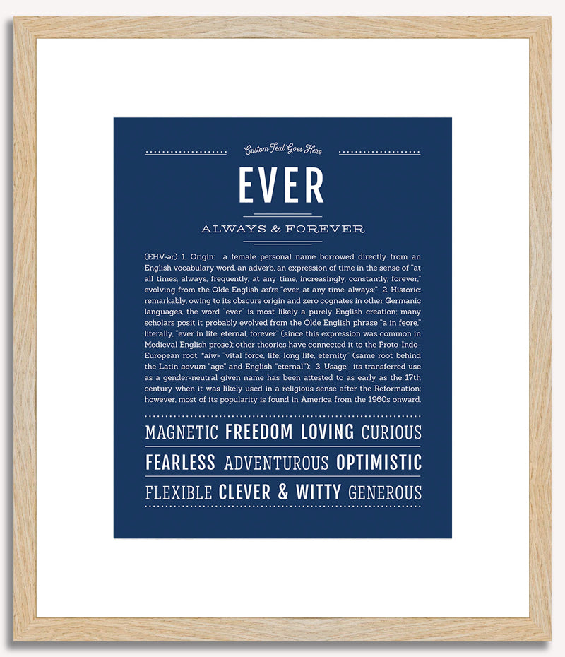 Ever (female) | Name Art Print