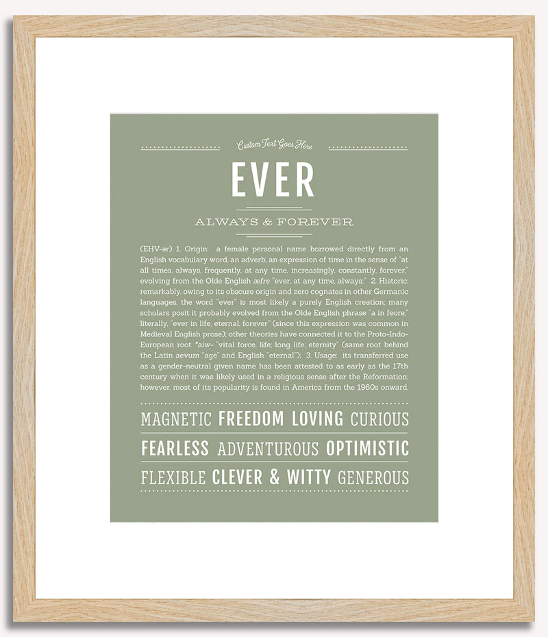 Ever (female) | Name Art Print