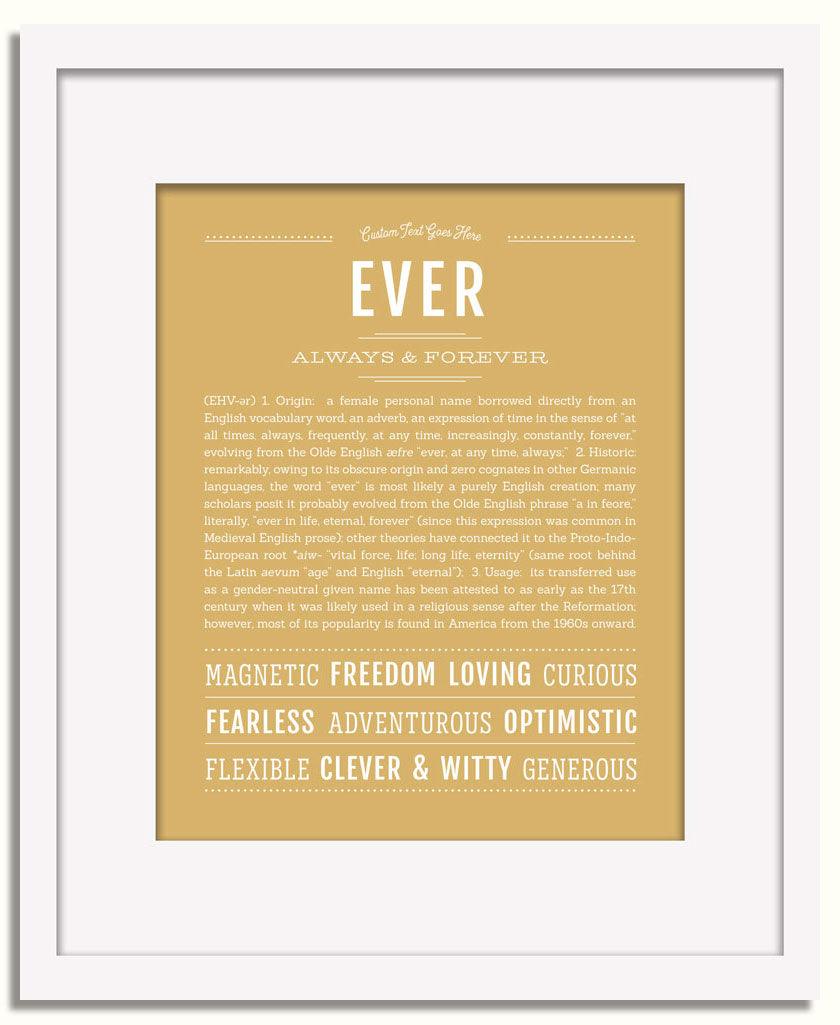 Frame Options | Matte Gold | White Frame, Matted