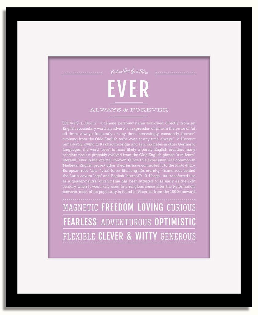 Frame Options | Lilac | Black Frame, Matted