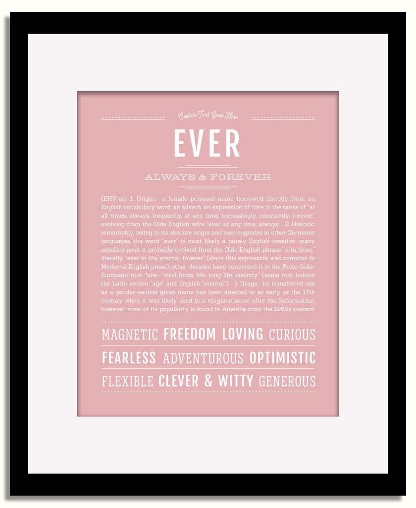 Frame Options | Dusty Rose | Black Frame, Matted