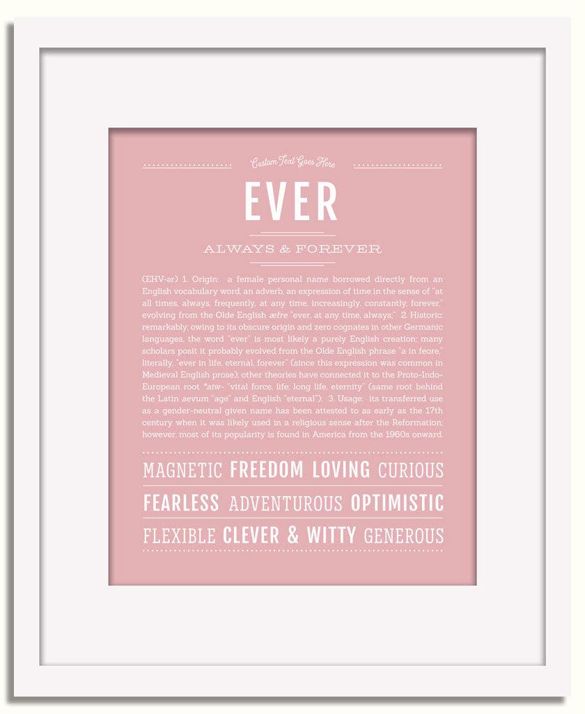 Frame Options | Dusty Rose | White Frame, Matted