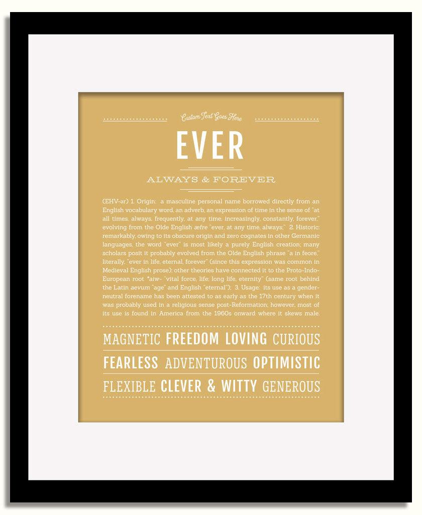 Frame Options | Matte Gold | Black Frame, Matted