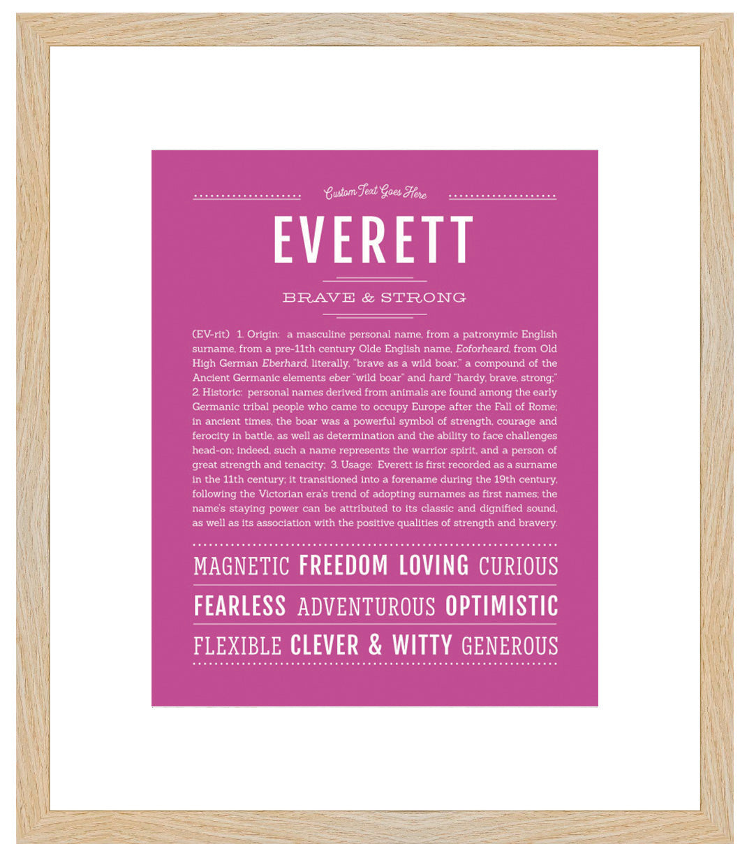 Frame Options | Dark Pink | Maple Frame, Matted