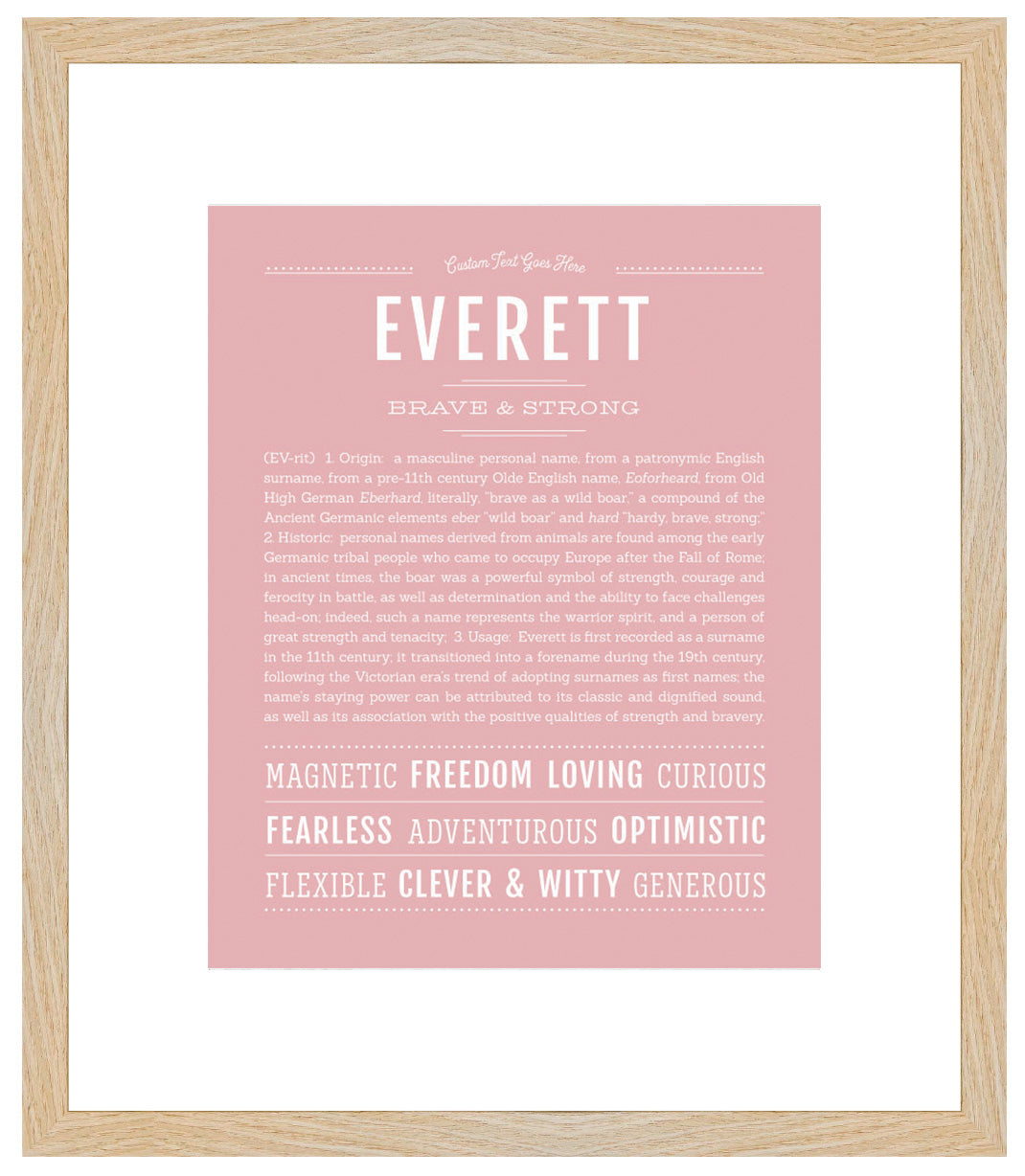 Frame Options | Dusty Rose | Maple Frame, Matted