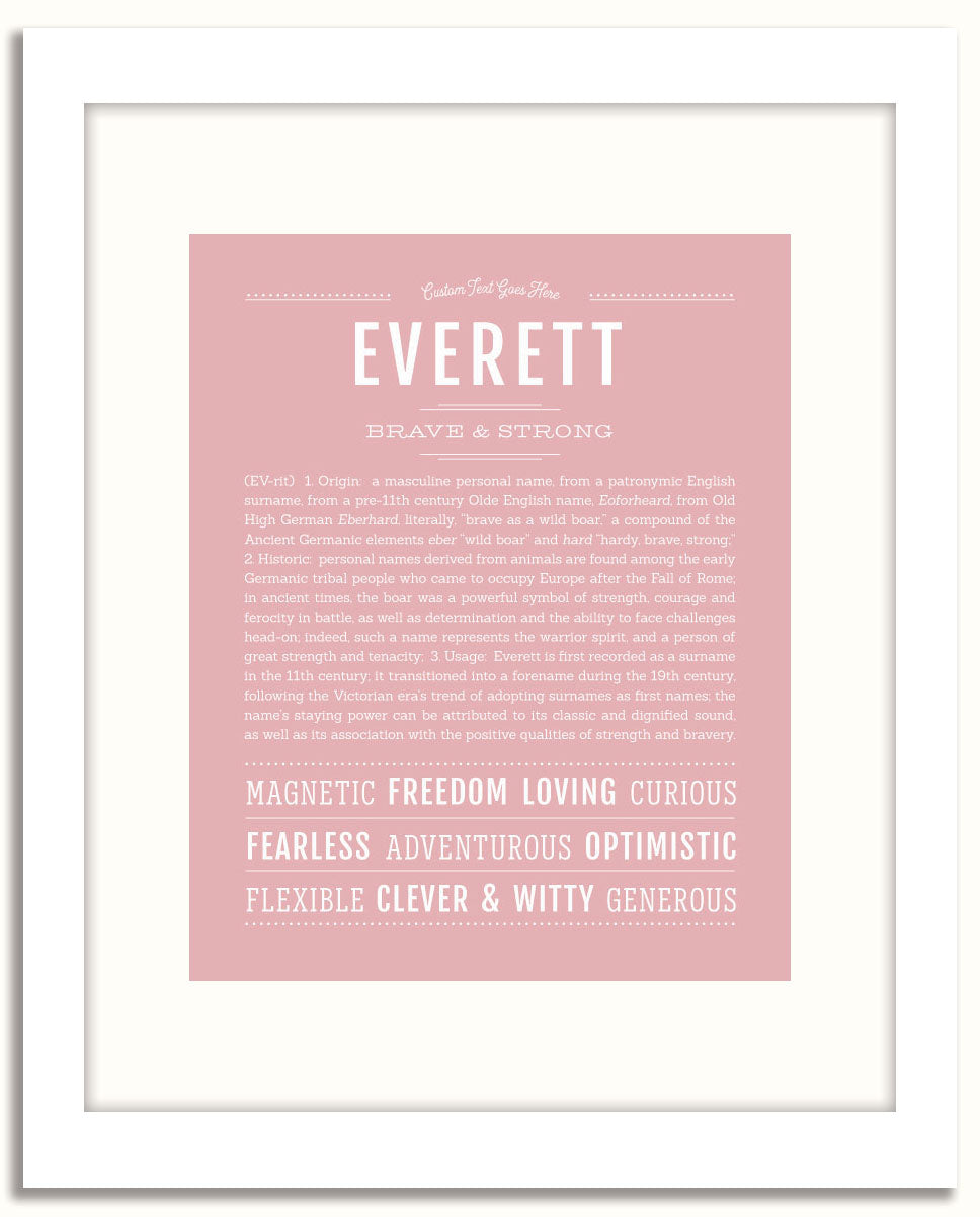 Frame Options | Dusty Rose | White Frame, Matted