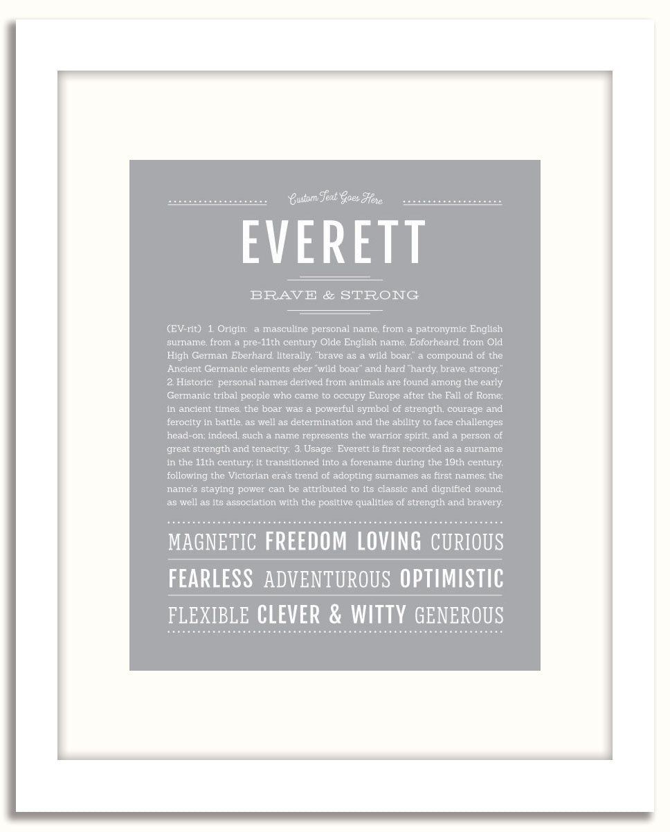 Frame Options | Light Gray | White Frame, Matted